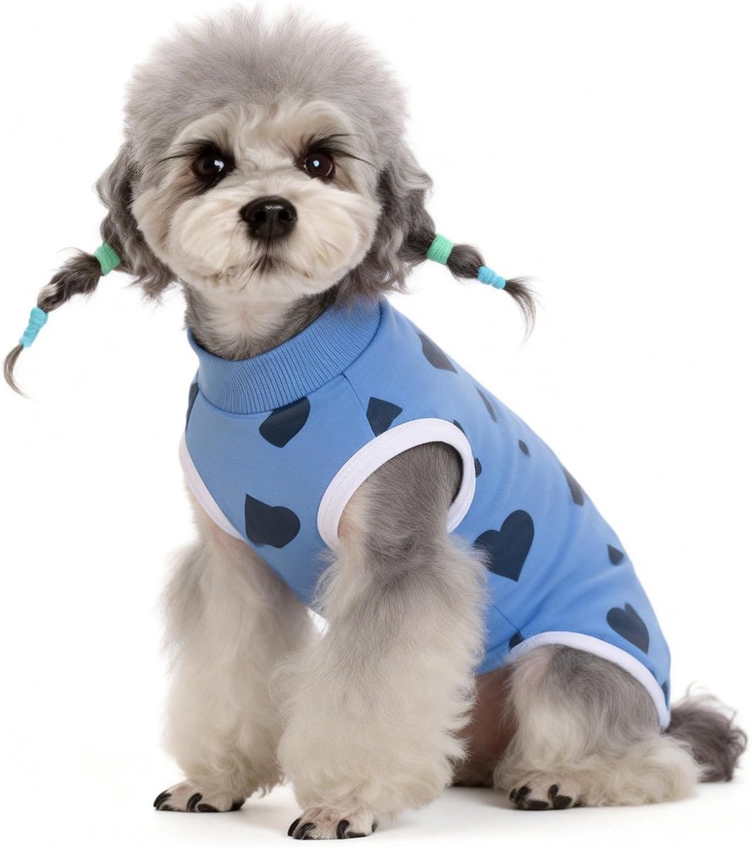 Herstelpak voor honden, ademende bescherming voor buikwonden, beschermende kleding voor wonden, postoperatieve body voor honden en katten na de operatie (M, B)