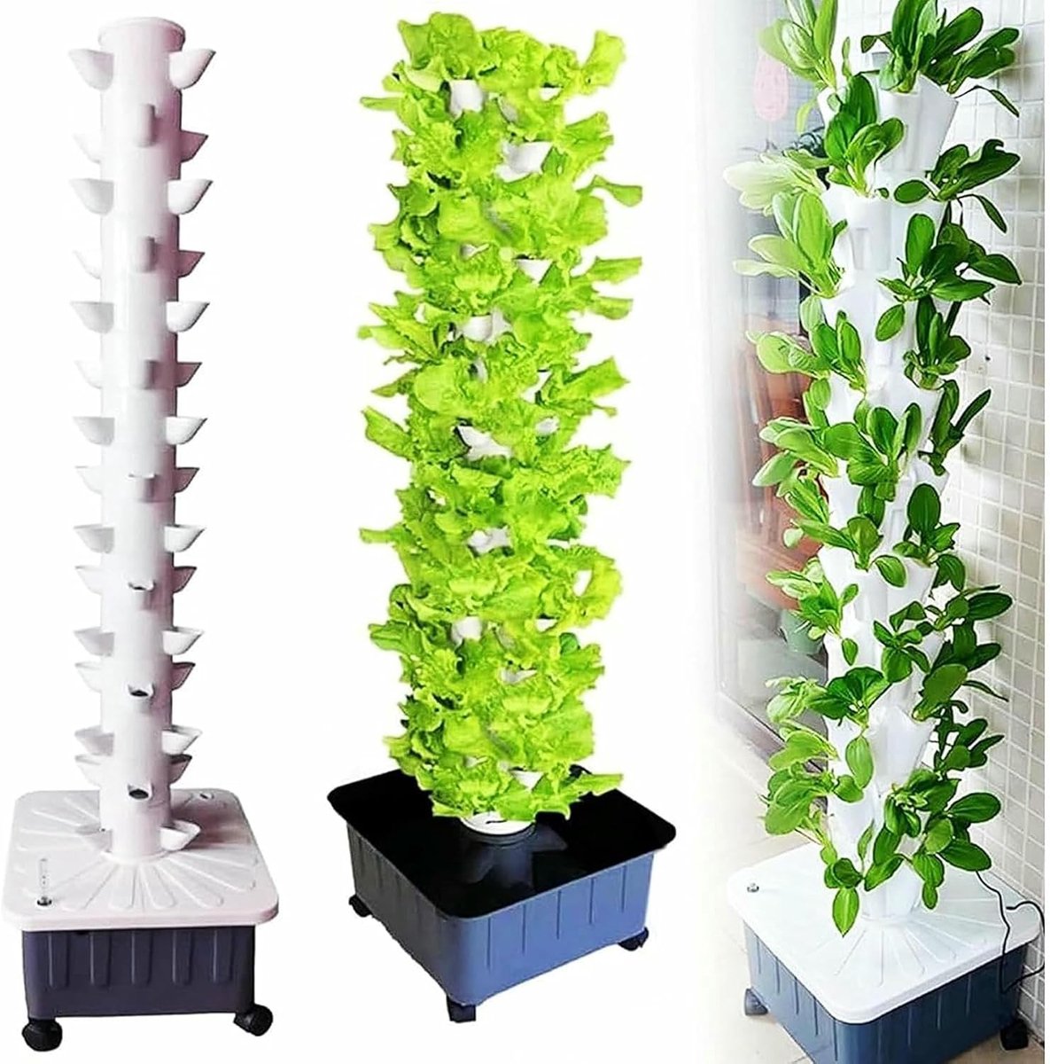 Gff Hydroponische toren, hydroponisch plantsysteem, hydroponisch kweeksysteem, 45-gats plantmachine, verticale hydroponie, grondloze teelt