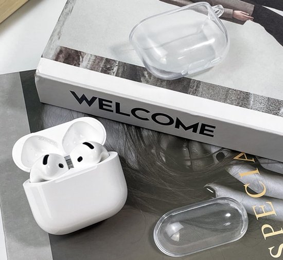 Hoesje compatibel met AirPods 4 2024, TPU schokbestendig transparant eenvoudig [LED aan de voorkant] Compatibel met AirPods 4 2024. Transparant van hoesje — afbeelding 2