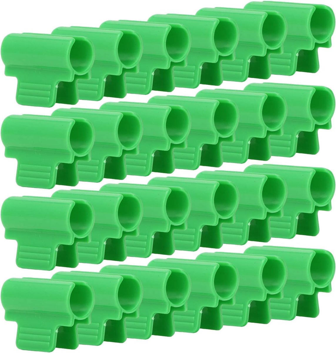 Klemmen, 24 STUKS Tuinclips Kunststof Kasklemmen Antislip Tuinklemmen voor Film Rij Cover Netting Tunnel Hoepel, Groen (19 mm)
