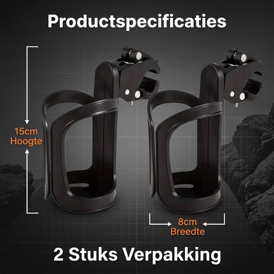 Universele Bekerhouder - Fiets Fleshouder - TENZHVXI® - Grote Diameter Ontwerp - Veilige Anti Slip Bevestiging - Verstelbare Montage Op Stuur En Zadelbuis - 2 Stuks - Geschikt Voor Racefiets Mountainbike En Stadsfiets van Universele — afbeelding 4