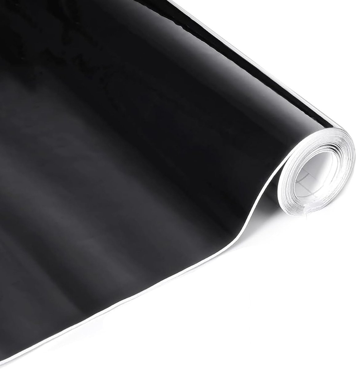 Autofolie glanzend zwart 30 x 300 cm - zelfklevend vinyl - zonder luchtbellen - ideaal voor auto en motor - SnelShoppen