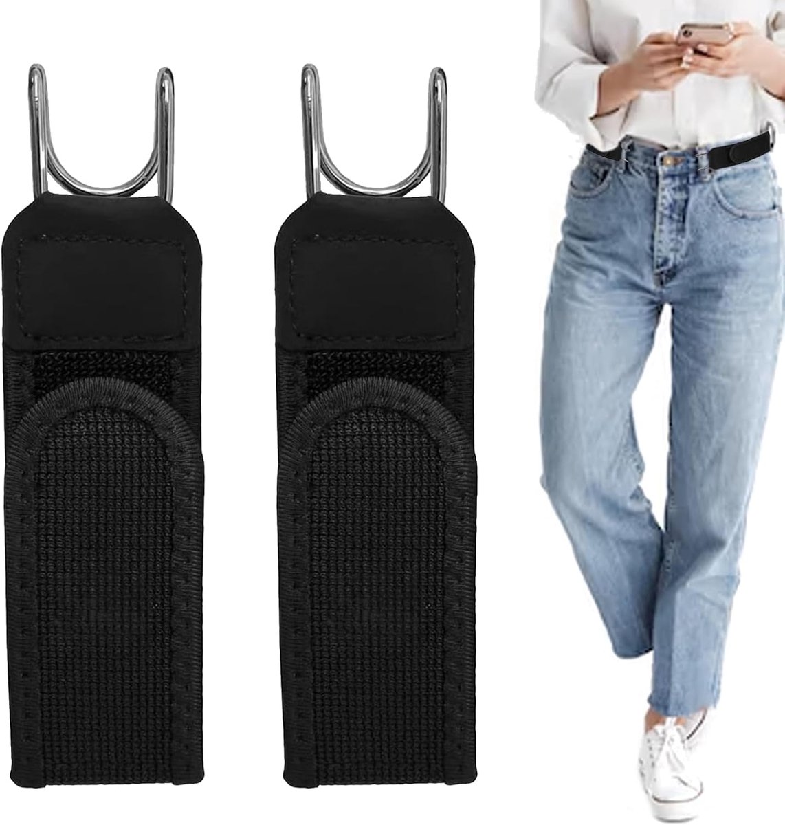 gesploze riem - elastische stretchriem - riem zonder gesp - comfortabele werkriem set van 2 - SnelShoppen