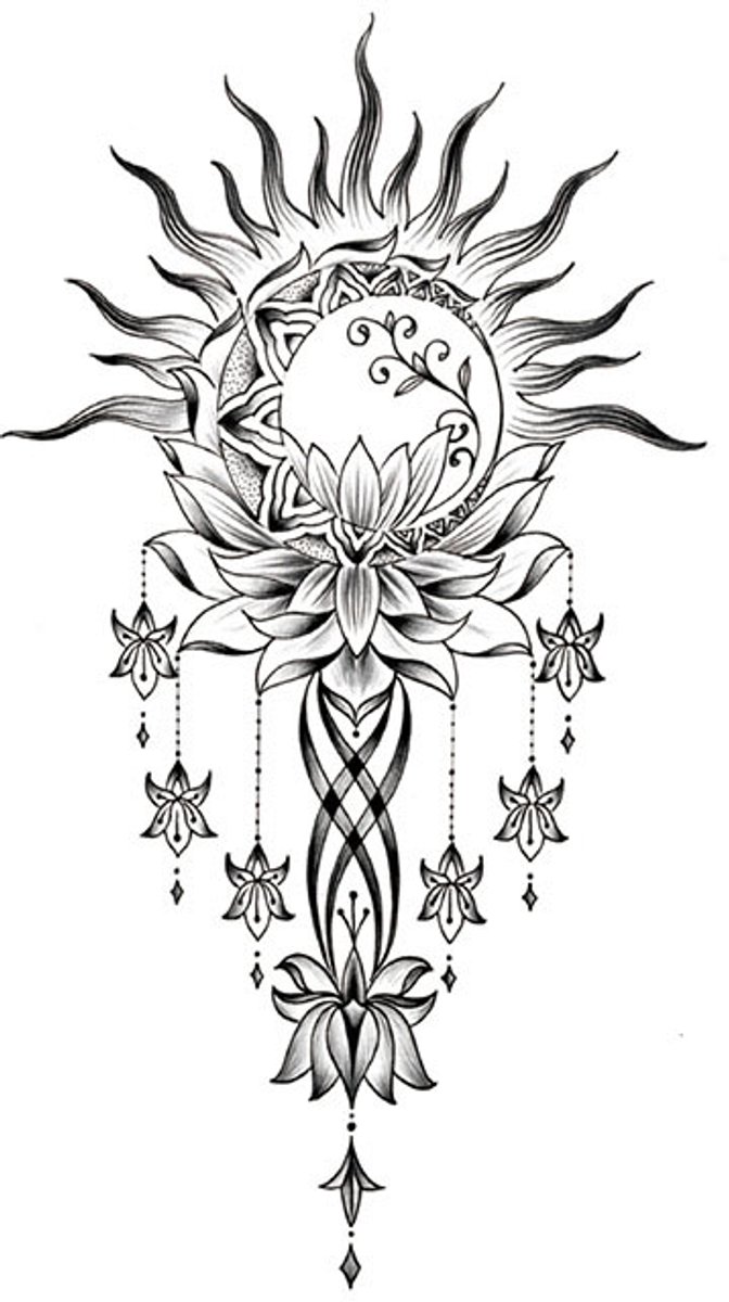Tijdelijke tattoo solar serenity kuit 3 dagen