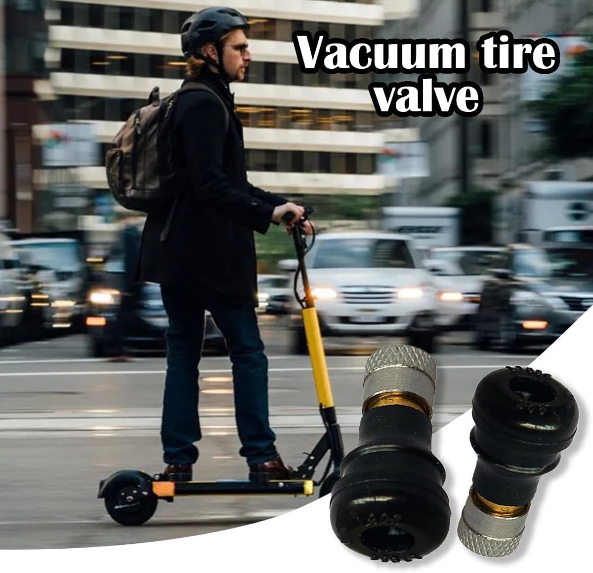 Tubeless luchtventiel set - 4 stuks - voor elektrische scooter - geschikt voor Xiaomi/Ninebot Max G30 - SnelShoppen