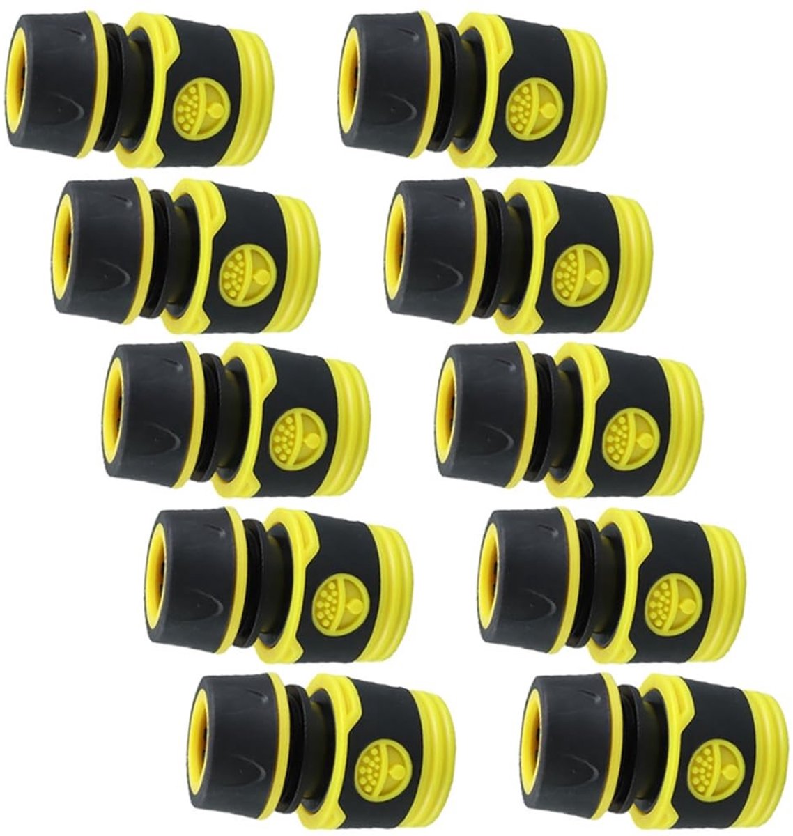 Dailygoods- Tuinslangaansluiting Hoogwaardige Kunststof - Slangkoppeling - Tuinslang Aansluiting - Verbindingsstuk - Waterdicht - Set van 10 Stuks