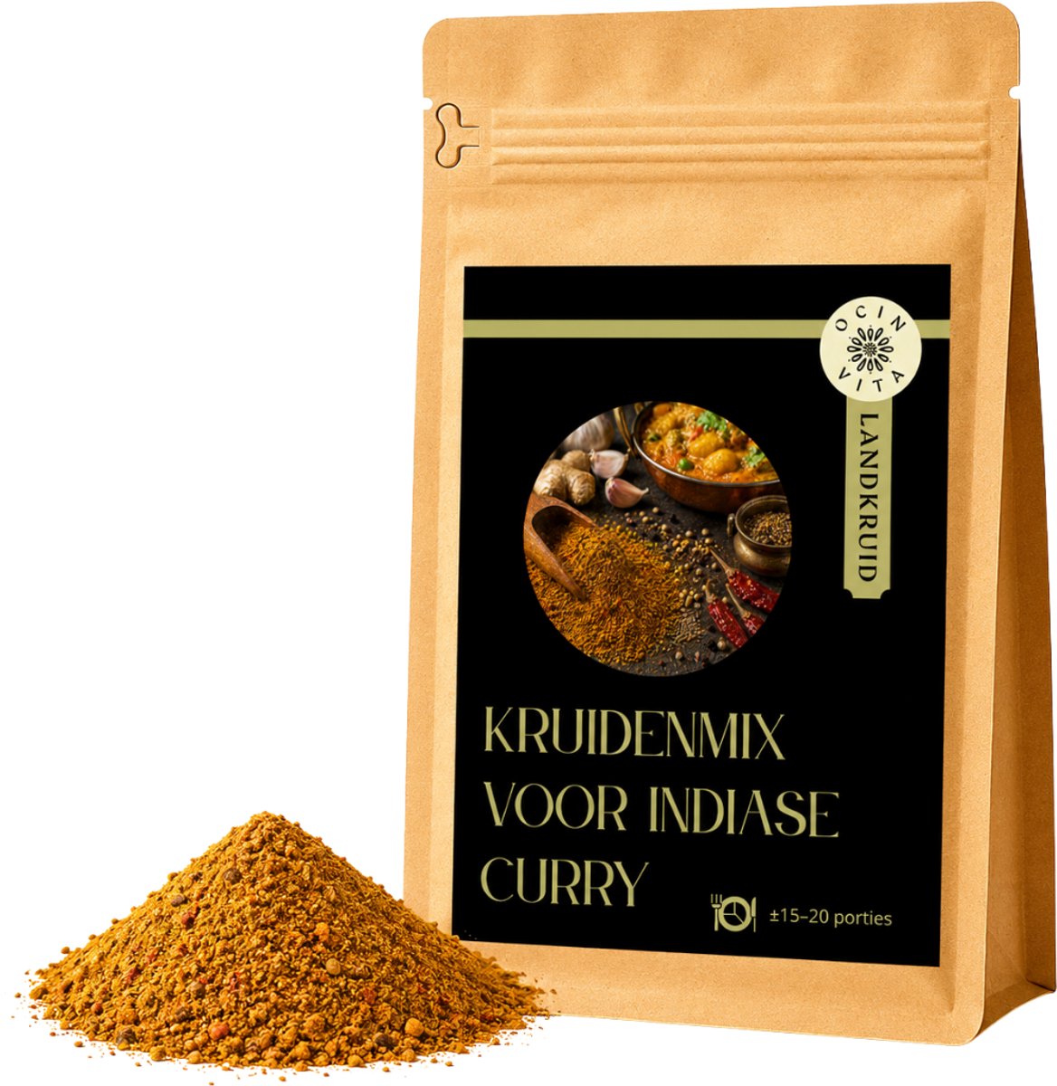 Indiase Curry Kruidenmix 100g – Authentieke Kruiden voor Curry, Biryani, Rijstgerechten & Stoofschotels – Ocin Vita