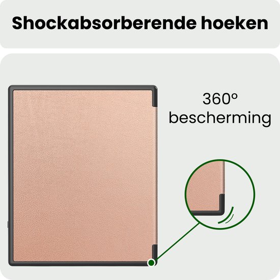 Hoes Geschikt voor Kobo Elipsa 2E Hoesje Bookcase Cover Hoes - Hoesje Geschikt voor Kobo Elipsa 2E Hoes Cover Case - Rosé Goud — afbeelding 5