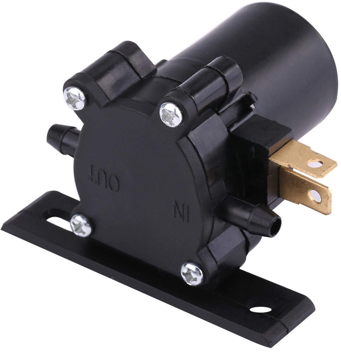 Dailygoods - Universele waswaterpomp - 12V - Vervangingspomp - Zwart - Ruitensproeier - Voor auto en vrachtwagen - Ideale vervanger