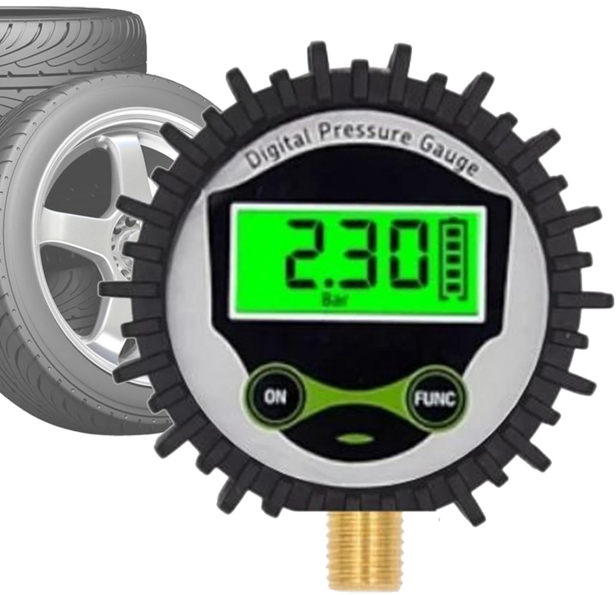 Bandenspanningsmeter Digitaal - Luchtmeter Banden - Veilig Rijden - Automatisch Oppompen - 0-250 PSI - Blauw