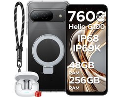 DOOGEE B10 4G VIP - Smartphone - 48GB RAM + 256GB ROM (2TB/TF) - 6,63 inch FHD+ 120Hz - 7600mAh/33W - IP68/IP69K - Android 16 - NFC - Vingerafdruk & Face ID - VIP Accessoirepakket Inclusief Magneethoes, Screenprotector en TWS - Oordopjes - ZWART