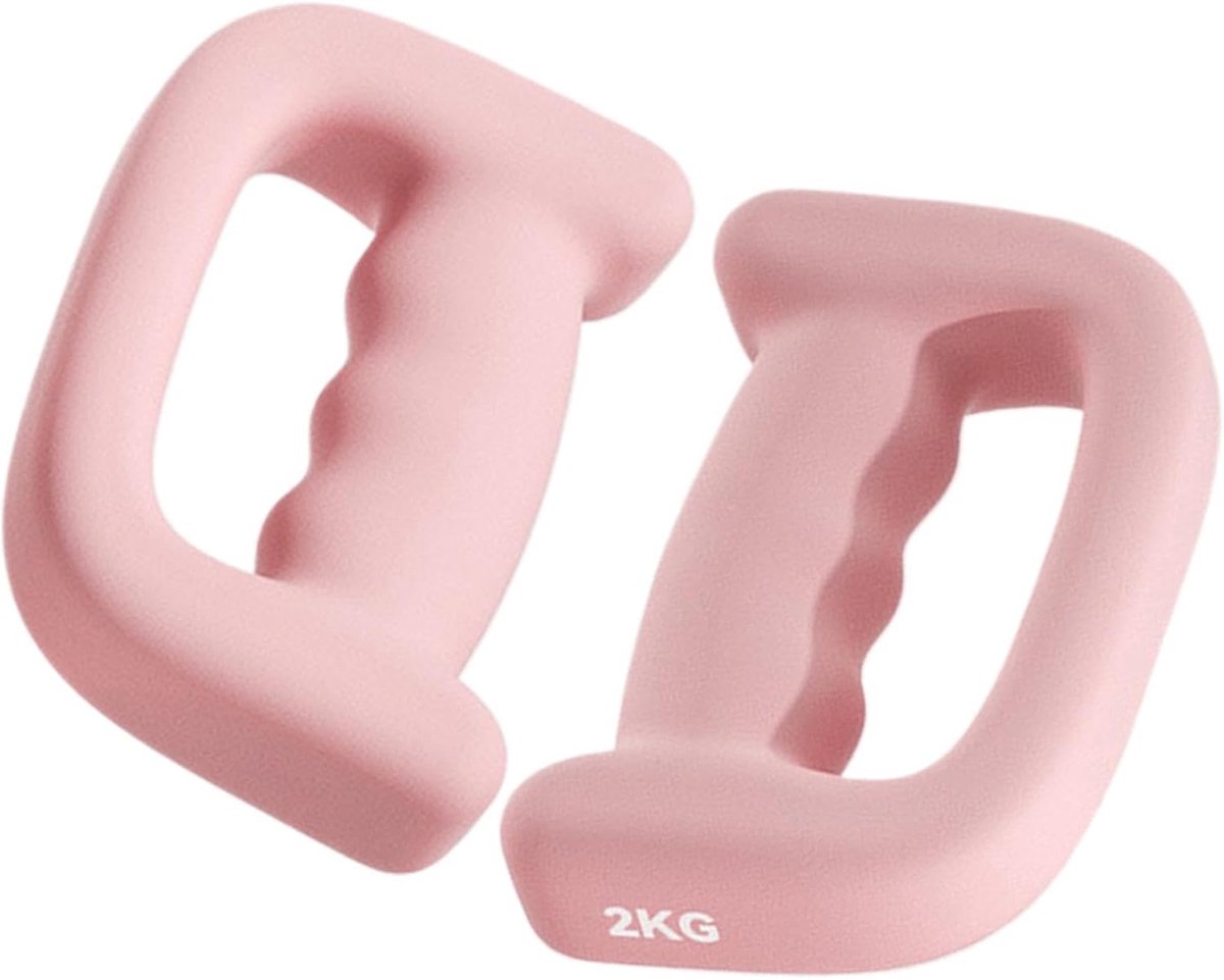 Halterset - Handgewichten - Thuis Krachttraining - Ergonomische Grip - 318 kg - Roze