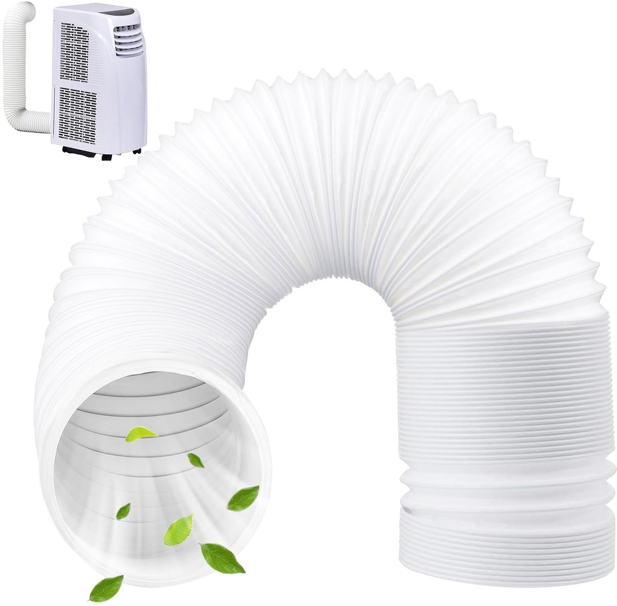 Dailygoods- Afvoerslang Flexibel - Airco Slang - Droger Slang - Ventilatieslang - Ø130mm - 2 Meter - Duurzaam PVC