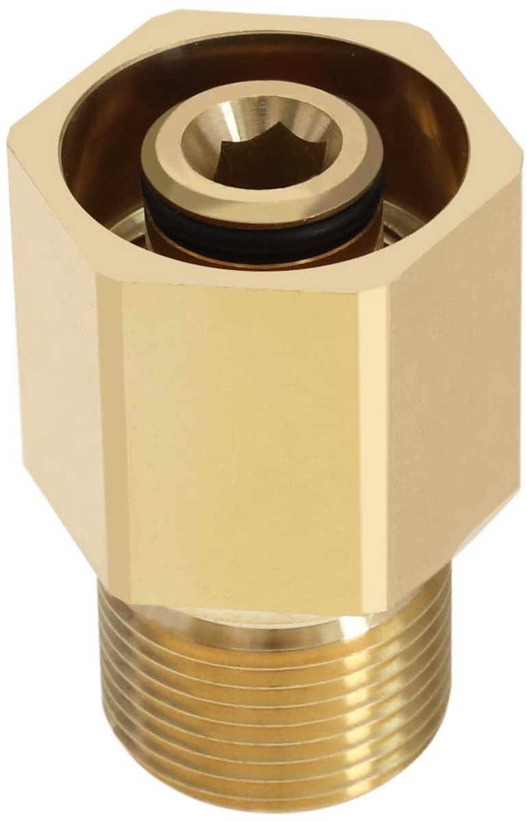 Dailygoods - Messing Hogedruk Slang Adapter - M22x1.5 Snelkoppeling - Goud - Geschikt voor Kärcher HD ProHD - Hogedrukreiniger Koppeling