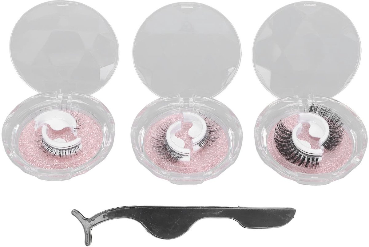 Dailygoods- Valse Wimpers Lijmvrij - 3 Paar Valse Wimpers - Waterdicht - Zweetbestendig - Natuurlijke Look - Comfortabel Draagbaar - Wimperextensions
