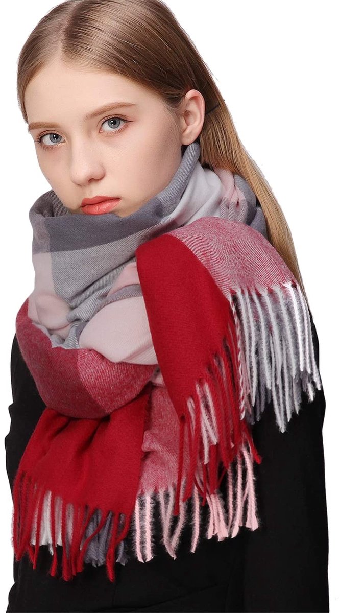 Dailygoods - Geruite pashmina sjaals voor dames - Warm en stijlvol voor de winter