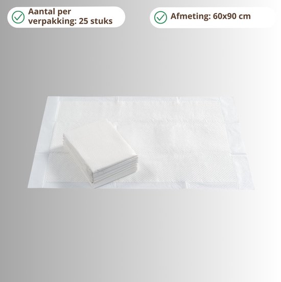 Incontinentie bed onderleggers - Wegwerp onderleggers - 60x90 cm - 25 stuks - Matrasbeschermers - Wit van Dependabilites — afbeelding 3