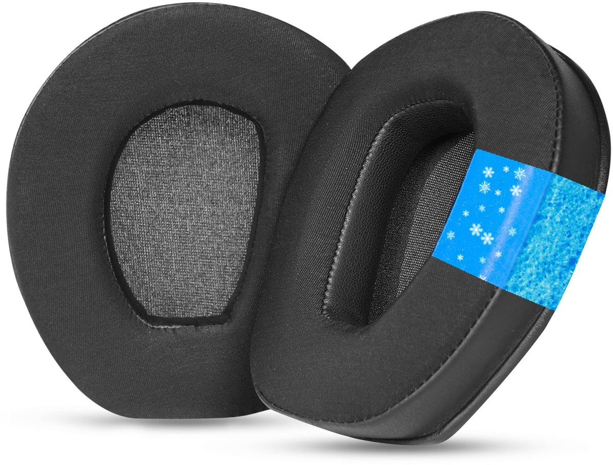 Dailygoods - Cooling Gel Oorkussens Compatibel met Sennheiser RS175/RS185/RS195/RS165, HDR175/HDR185/HDR195/HDR165/TR175 Hoofdtelefoon Vervanging Oordopjes met ijs Zijde Stof Toegevoegde Dikte