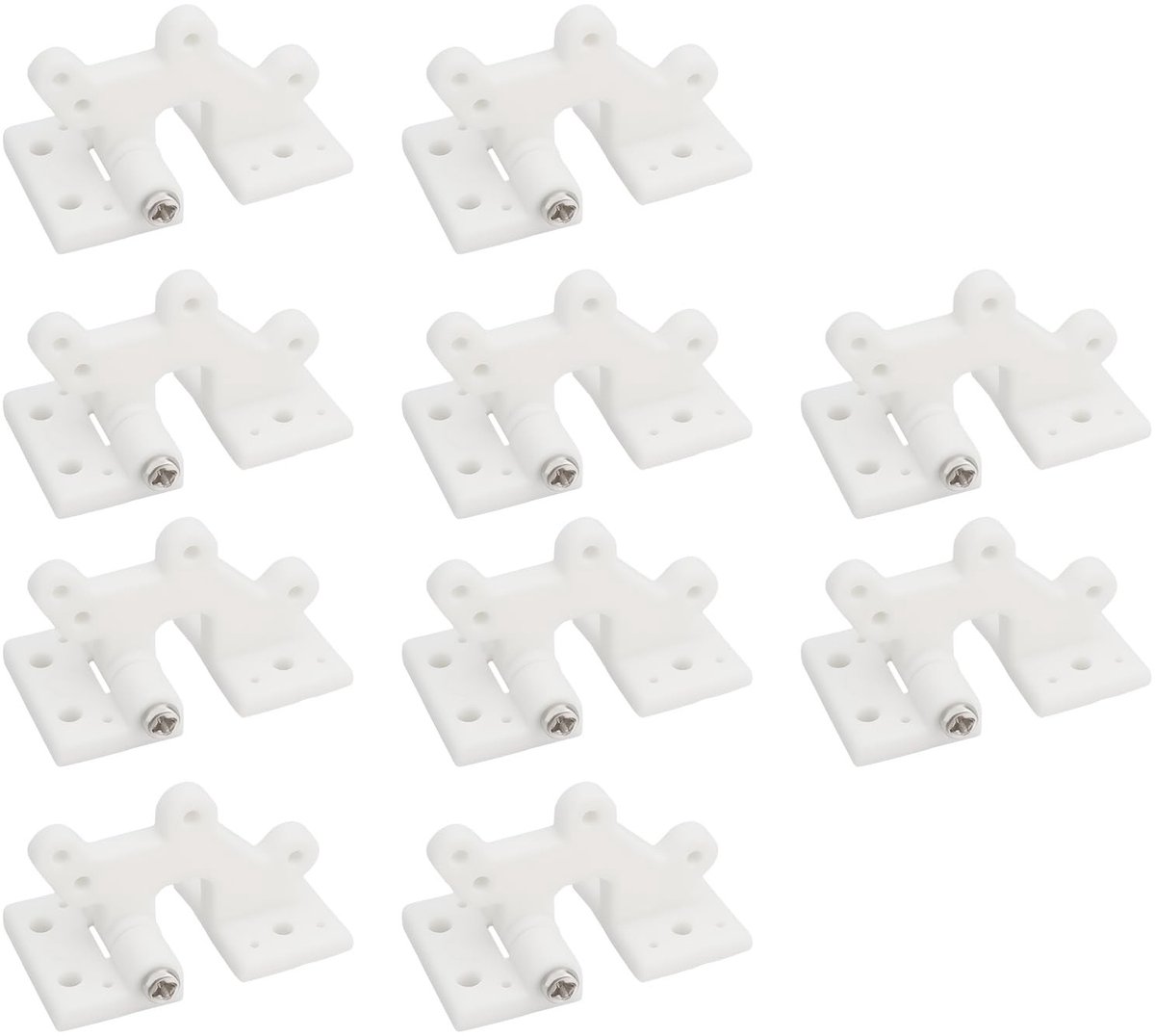 Dailygoods- Scharnier Verstelbaar - 10 Stuks - 30x16mm - Kunststof - Gat Center Afstand 8mm - Geschikt voor RC Model Vliegtuig - Luikscharnier