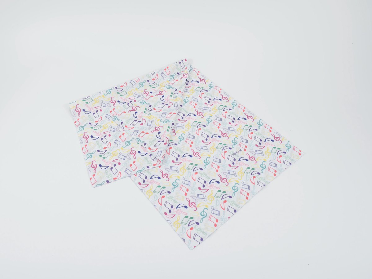 Loop Scarf Notes Colourful/White 25*50 cm