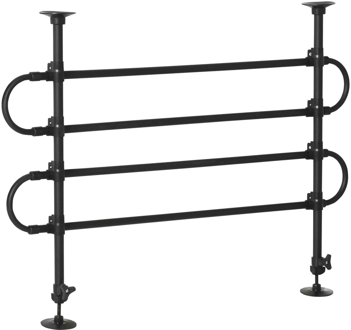 Bruinsma INEX Autorek Hond – Verstelbaar Veiligheidsrek Auto – Veiligheidsrek Auto Hond - Universeel – 60-105 cm Hoog – 87-135 cm Breed – Zwart