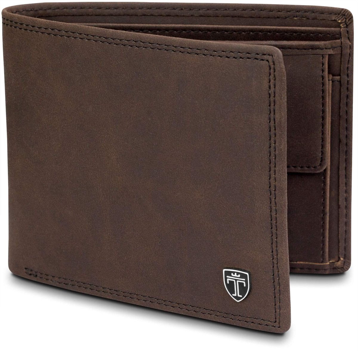 Dailygoods- Portemonnee Heren Groot - 13 Kaartenvakken - Muntvak - RFID Bescherming - Dubbel Vak - Elegant Design - 12,1 x 9,9 x 2,2 cm - Wallet