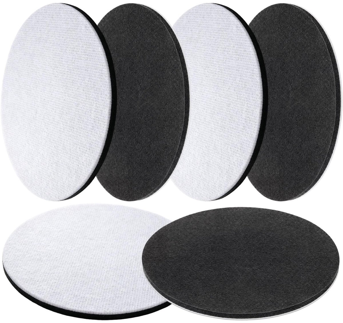 Dailygoods- Polijstschijf 150 mm - 6 Stuks - Vilt/Pad - Klittenbandsysteem - Geschikt voor Bosch - Hoogglans Polijsten - Polijstpad