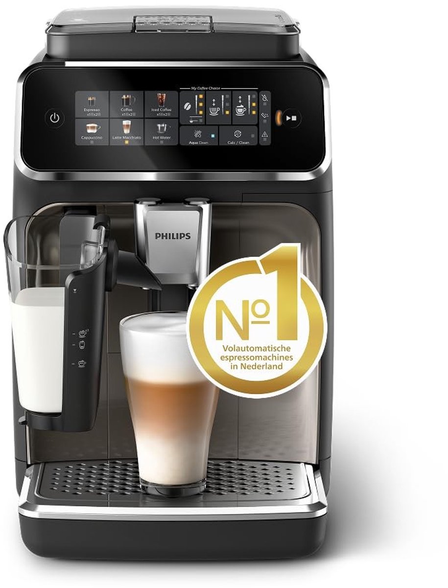 Dailygoods - 3300-Serie Volautomatische Espressomachine - 6 Dranken, Zwart Chroom