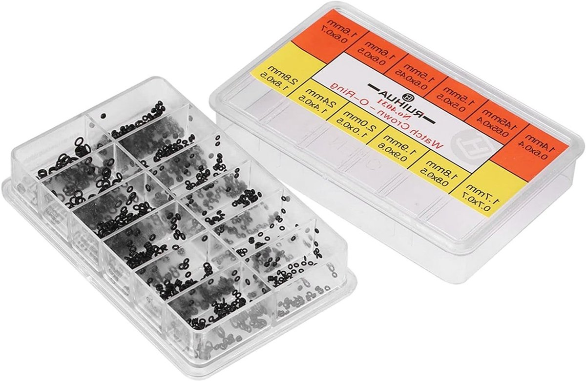 O-ring Kit voor Kranen en Horloges, 12 Maten Zwarte Rubber Seal Gaskets voor Automatische Reparatie en Onderhoud