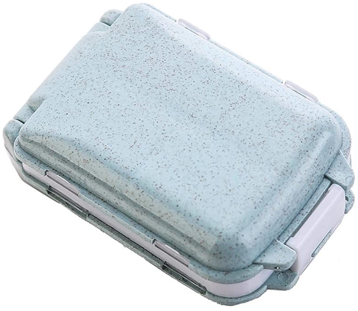 Dailygoods- Pillendoos 8 Compartimenten - Vochtbestendig - Opvouwbaar - Lichtgewicht - Draagbaar - Mini-formaat 10 x 3,8 cm - Medicijnorganisator