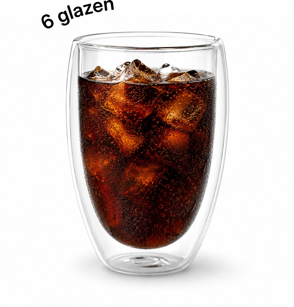 Proefer - 6x Dubbelwandige Glazen – 350 ml – Luxe Hittebestendige Thermoglazen – Voor Koffie, Thee, Cappuccino & Latte Macchiato – Vaatwasserbestendig & Isolerend – Premium Kwaliteit Koffieglazen & Theeglazen