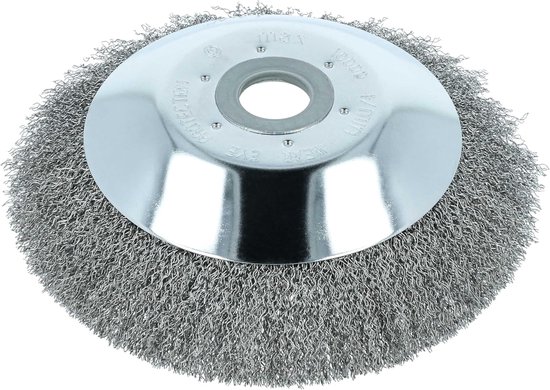 Onkruidborstel - Tuingereedschap Borstel - Onkruid Verwijderen - Zachte Staaldraden - 20 cm Diameter - Zilver — afbeelding 5