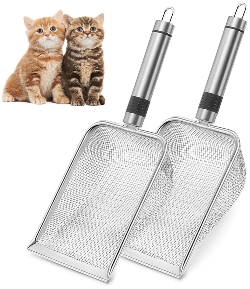 Solidchoice- Tuinzeef 2-delige set - Roestvrij Staal - Precisiezeefjes 2 x 2 mm - Compostzeef - Stenen Verwijderen - Ergonomische Handgreep - Zeef