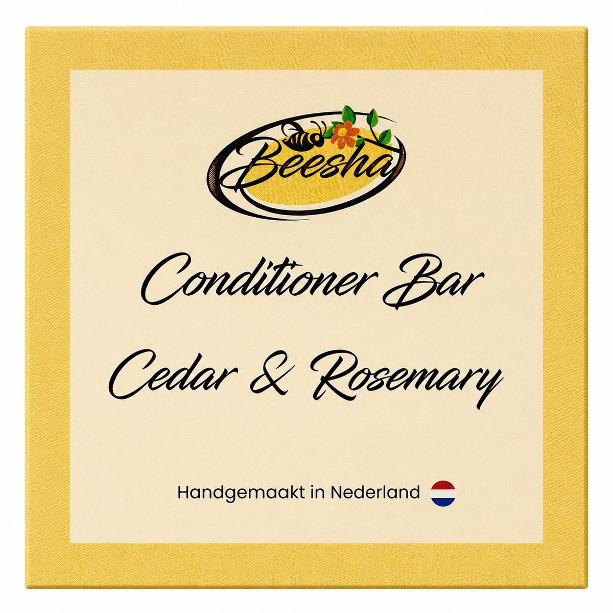 Beesha - Conditioner Bar Cedar & Rosemary - Vegan - Sulfaatvrij - Parabeenvrij - CG Proof