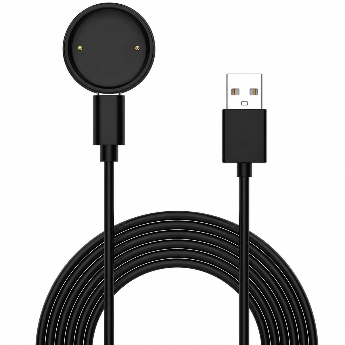 Oplader – USB Oplaadkabel – Geschikt voor Amazfit Bip 6 / Active 2 – Magnetische Smartwatch Oplaadkabel – 1 Meter – Zwart