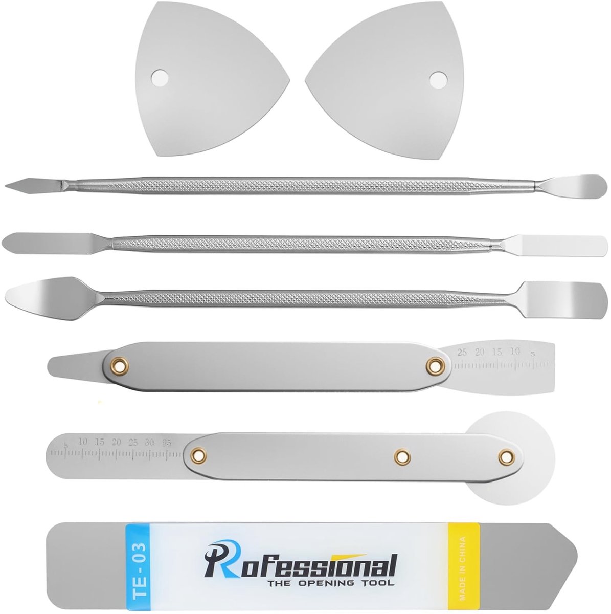 Dailygoods- Reparatiegereedschapsset 8-delig - Ultradunne Spudger/Hendel - Antistatisch Gereedschap - Roestvrij Staal - Precisiegereedschap voor Mobiele Telefoons/Laptops - Reparatietools