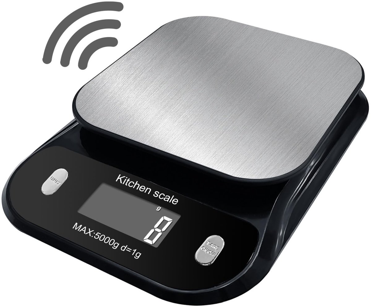 Dailygoods- Keukenweegschaal Sprekend - Digitale Voedselweegschaal - LCD-Display - Capaciteit 5 kg/11 lb - Geluidshulpmiddelen - Garantie 1 jaar