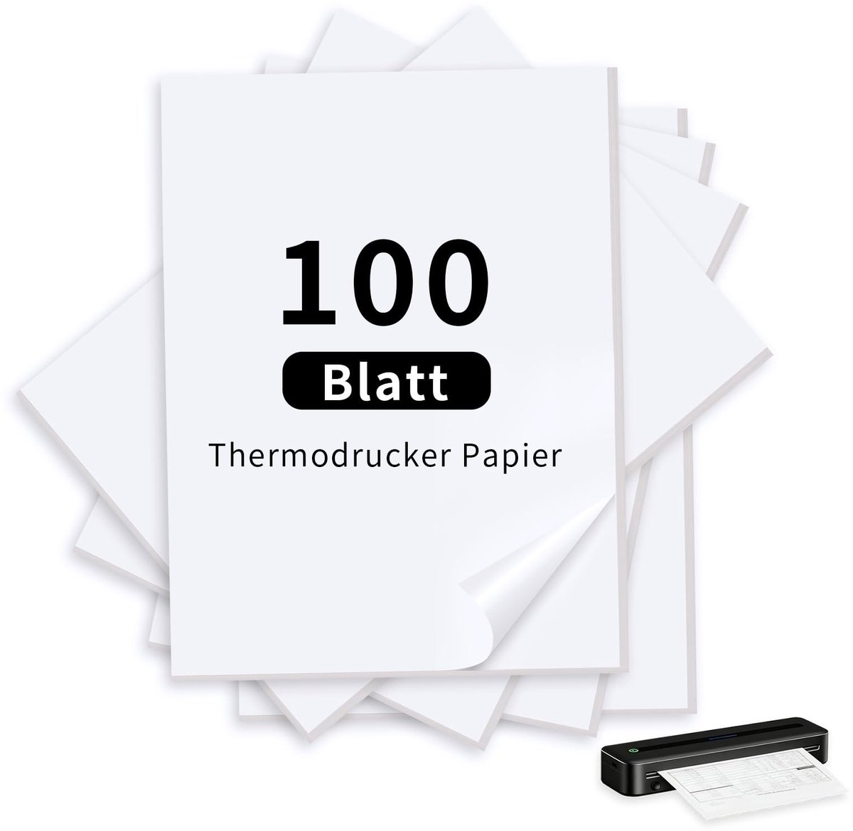 Dailygoods- Thermisch Papier A4 - 100 Vellen - Sneldrogend - Compatibel met Thermische Printers - Cellulose - 210 x 297 mm - Printerpapier