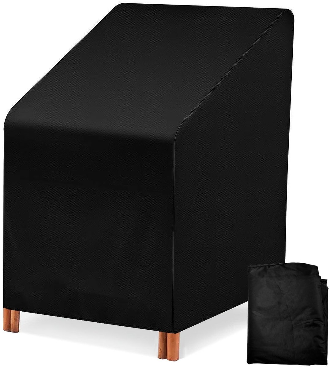 Dailygoods- Tuinstoelhoes Waterdicht - Afdekhoes Tuinstoelen - Beschermhoes Stapelstoelen - UV-bestendig - 210D Oxford - 65 x 65 x 80/120 cm