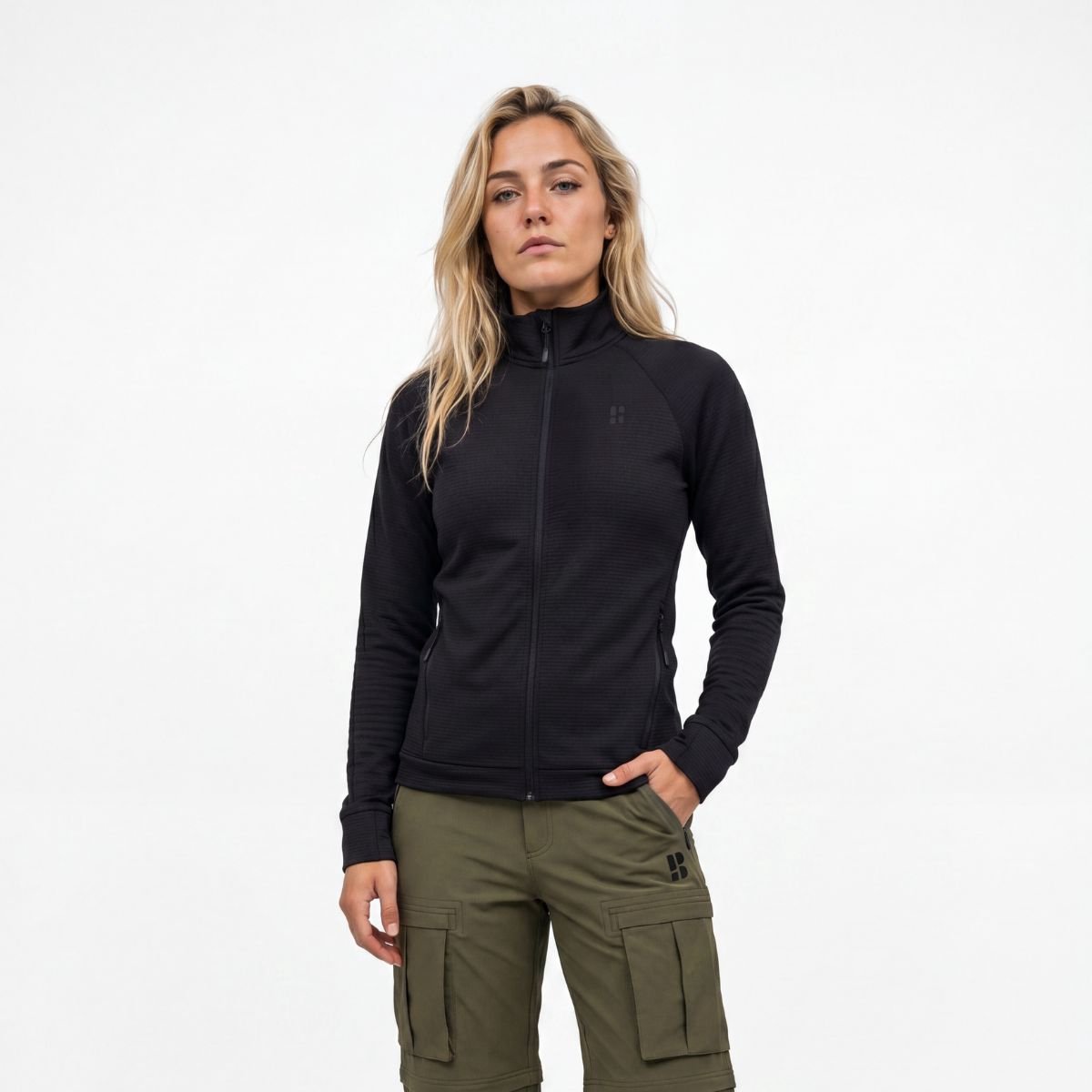 Poederbaas Outdoor Vest Dames Waffle Jacket Lichtgewicht & Ademend Wandelvest & outdoor activiteiten Zwart