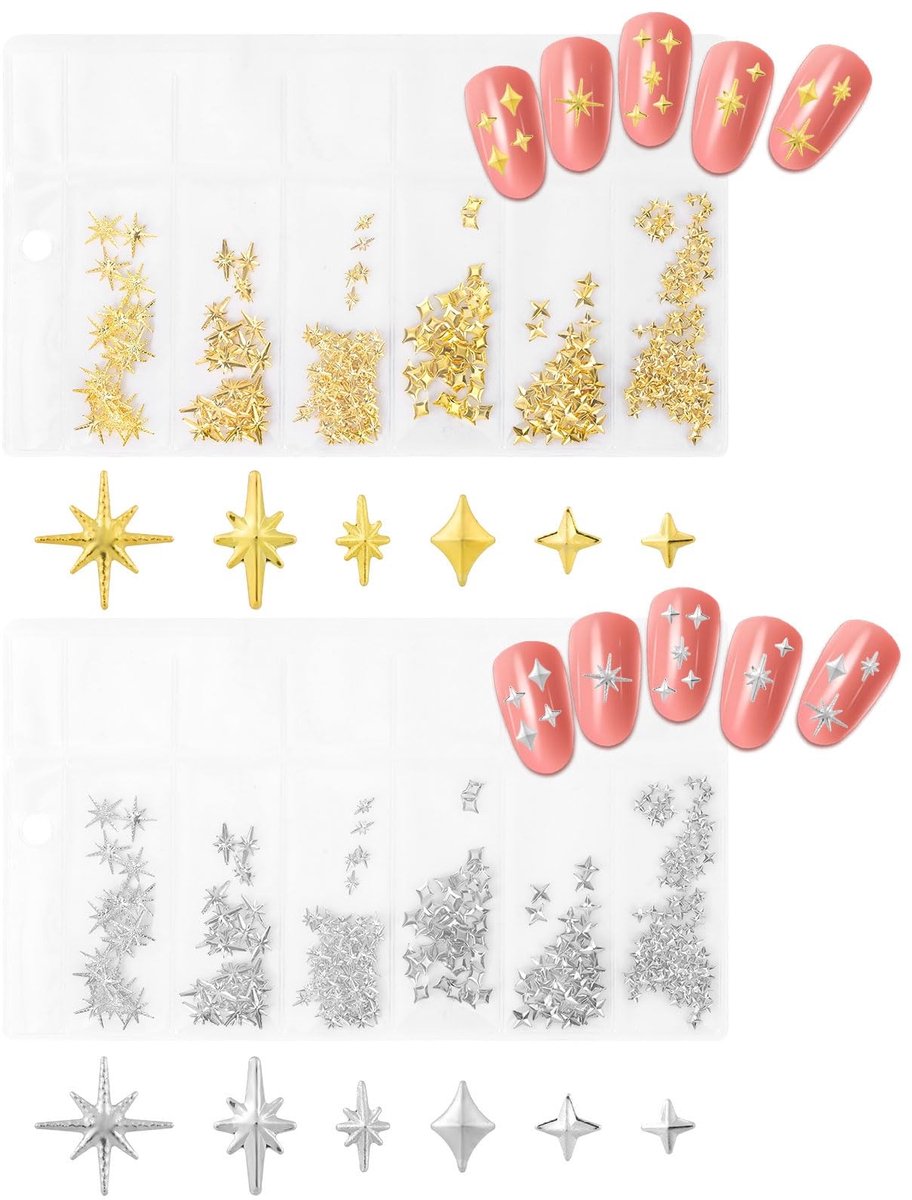 Dailygoods - 800 Stuks Ster Nagelbedels voor Manicure
