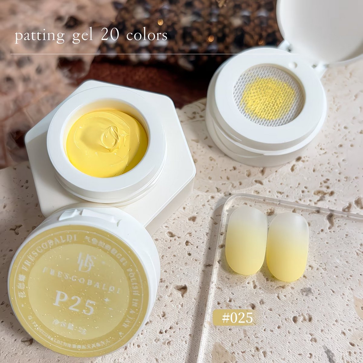Pastelgele Patting Gel 2g – FRESCOBALDI Air Cushion Gel Nagellak voor Ombre en Gradient Nail Art – Langdurige Hard Gel Polish