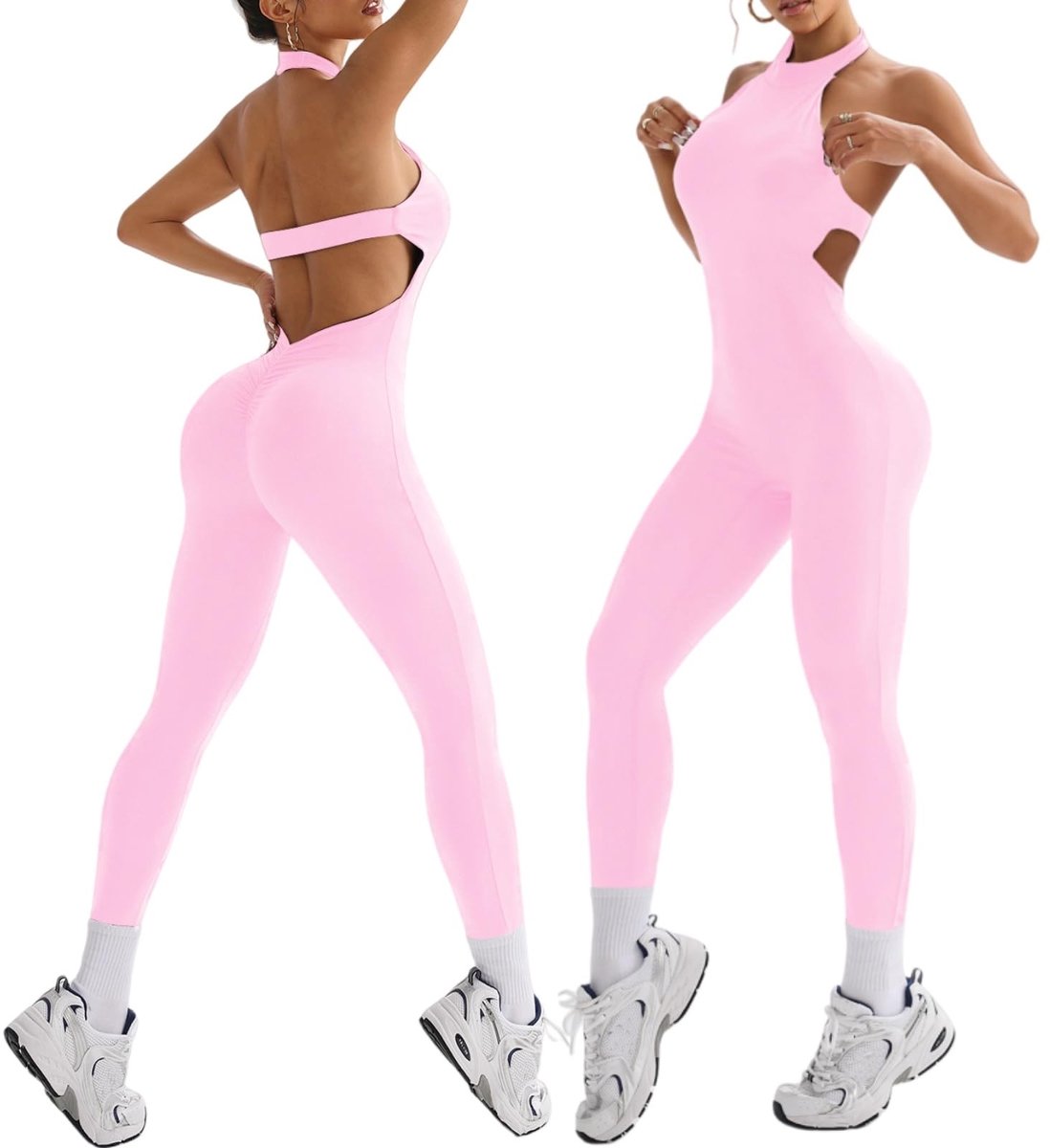 Dailygoods- Jumpsuit Dames - Eendelig - Strak - Elastisch - Figuurvormend - Naadloos - Comfortabele stof - Sportoutfit