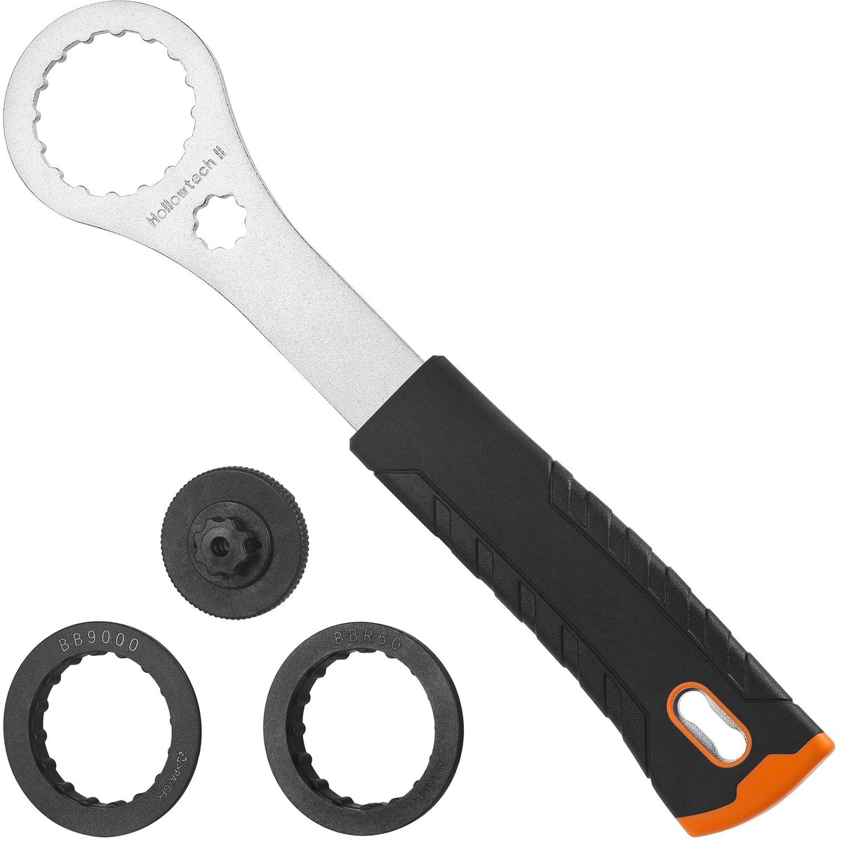Dailygoods- Trapasgereedschap Hoogwaardige Staal - Fiets Gereedschap Set - Antislip Handgreep - Inclusief 2 Adapters - Crank Cover Gereedschap - 290 mm x 62,5 mm - Fietsgereedschap