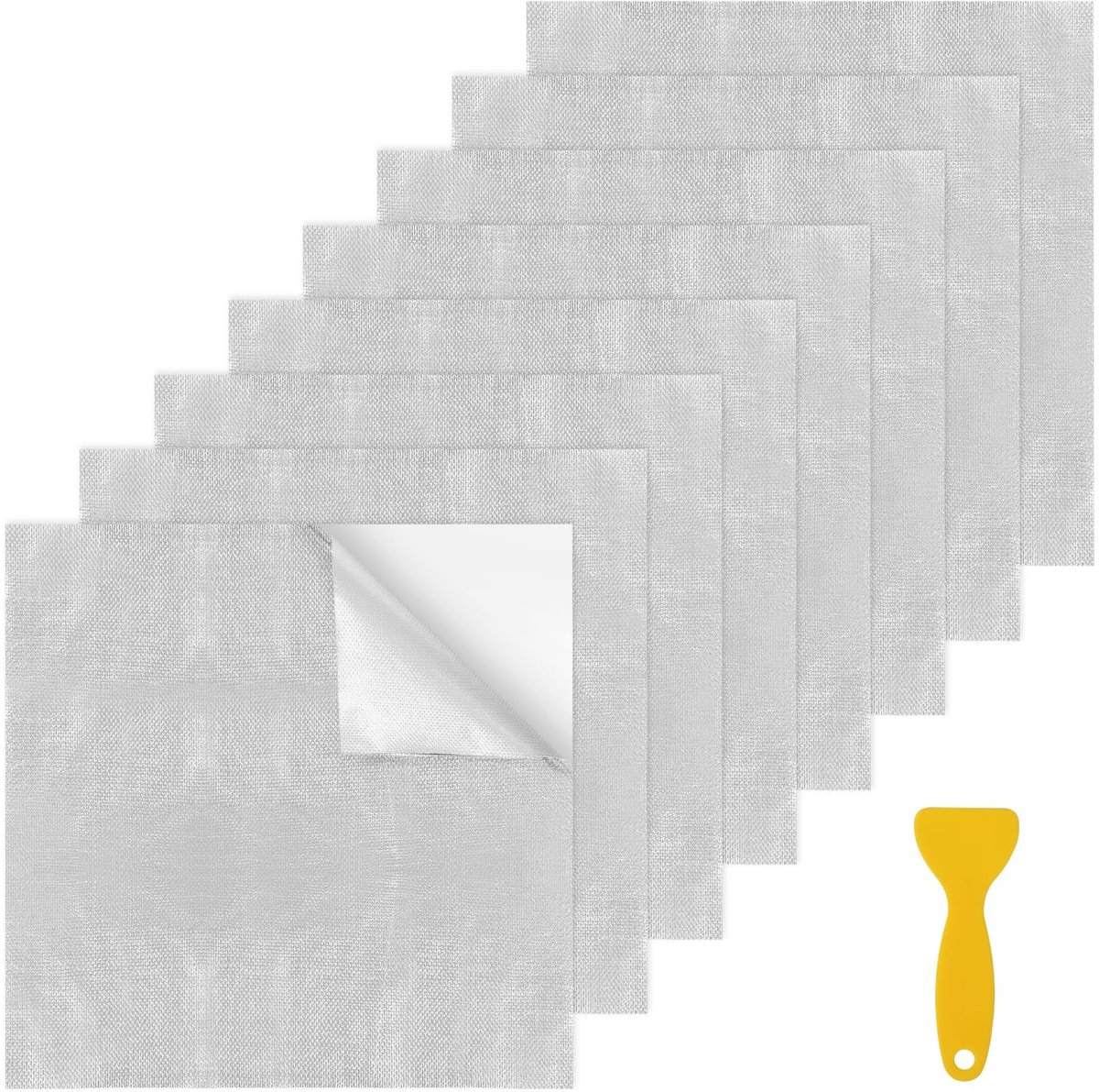 Dailygoods- Hittebeschermingsmat 30x30 cm - Gealuminiseerde Isolatie - Zelfklevende Folie - Hittebestendig - Vlamvertragend - 8 Stuks - Isolatiemateriaal