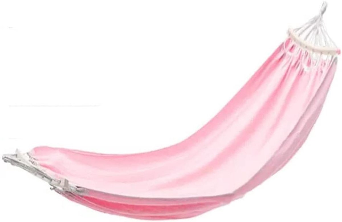 Draagbare hangmat - Reisstoel - Ontspannen buiten - Anti-oprolbaar ontwerp - 190x150cm - Roze
