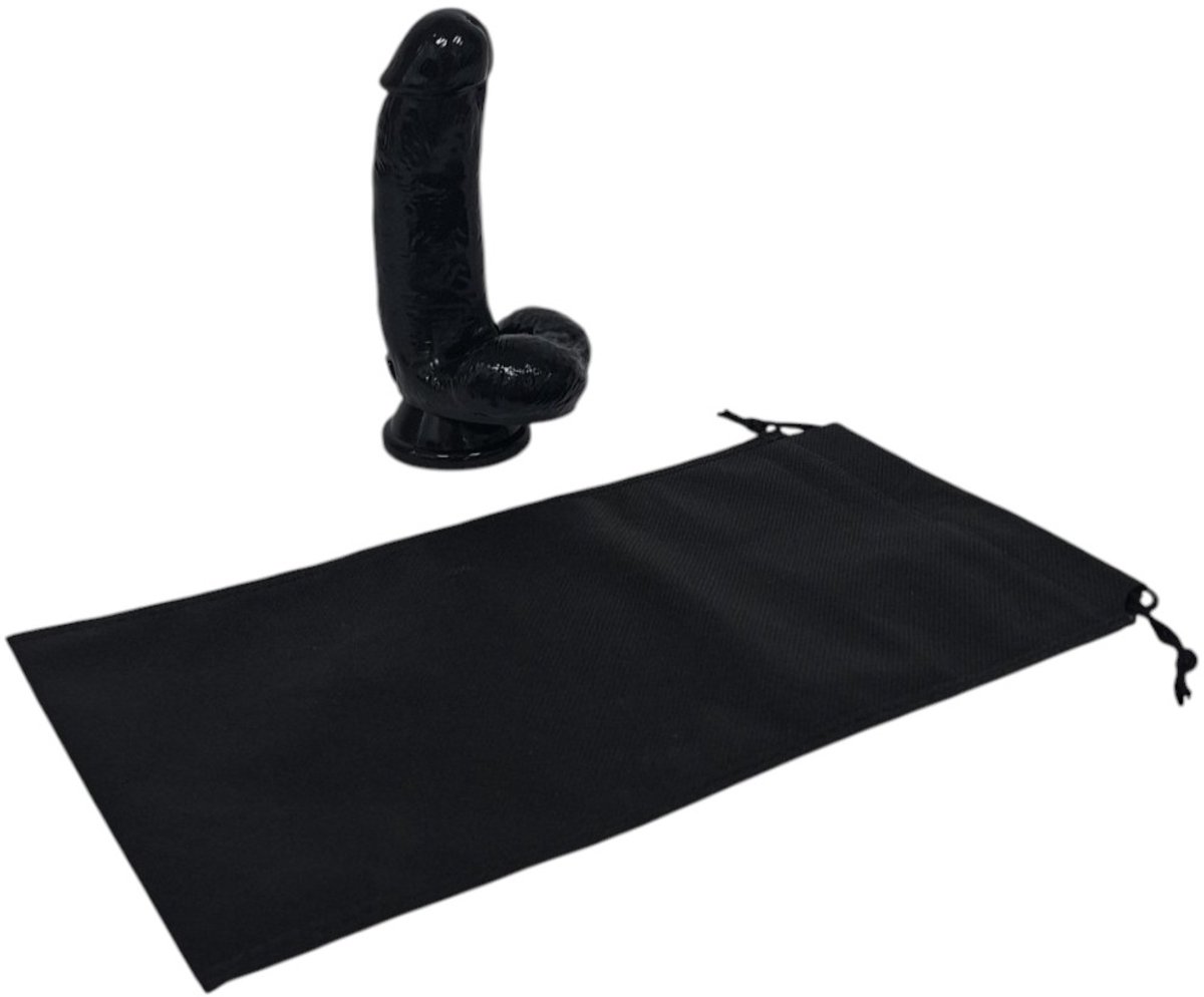 Sensationsdeluxe - Realistische Dildo met Balzak - 15 cm - Dildo met Zuignap - zwart - Sex speeltje voor Mannen Anaal - en voor Vrouwen en Man - Dildo Zakje