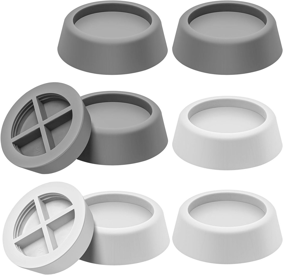 8 Stuks Antivibratie Pads voor Wasmachine, Antislip Rubber Blokken voor Stabilisatie en Geluiddemping van Droger, Vaatwasser en Treadmill