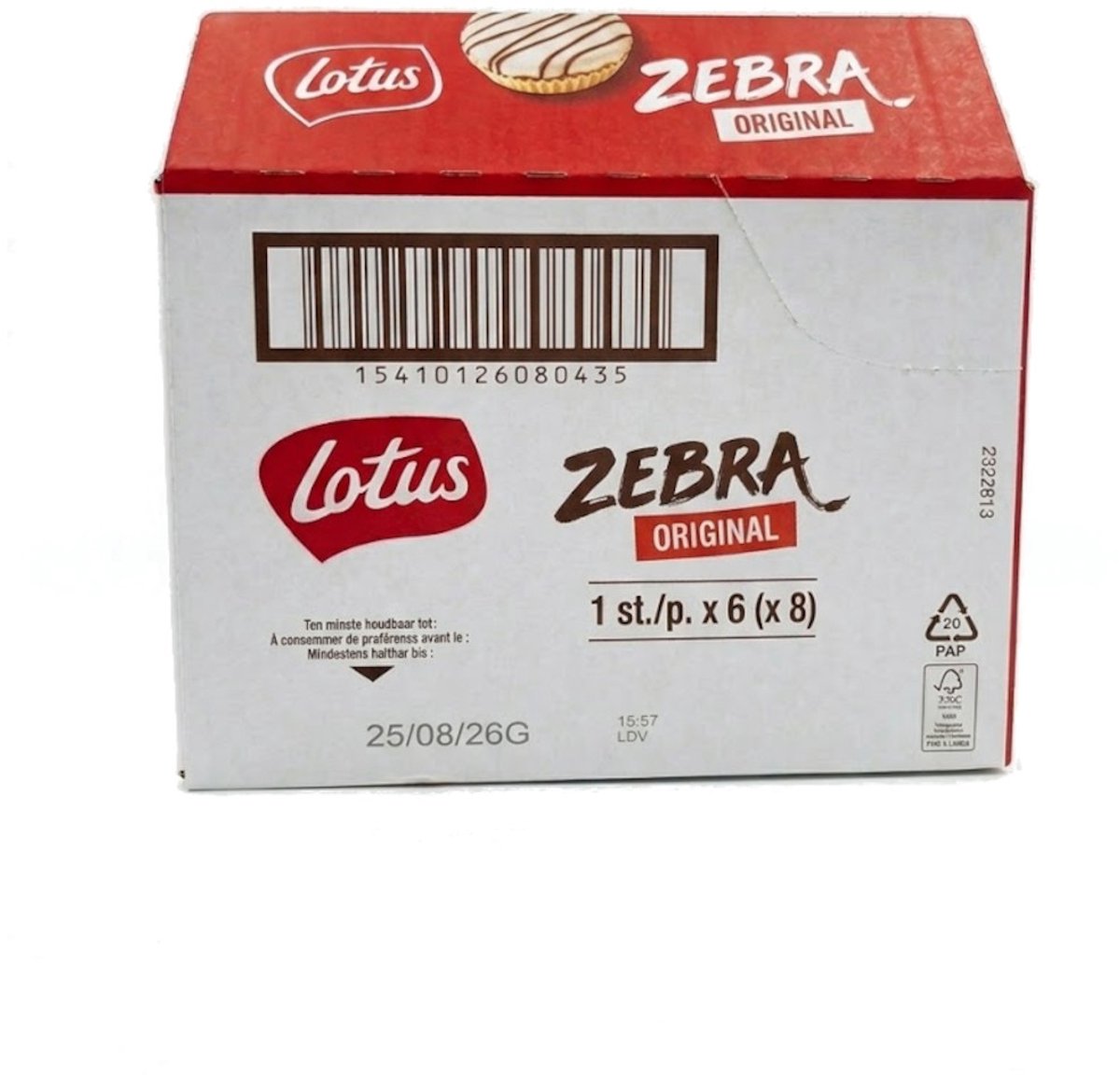 Lotus Zebra Original - Multipack - Gebak - 48 (8x6x1) Stuks