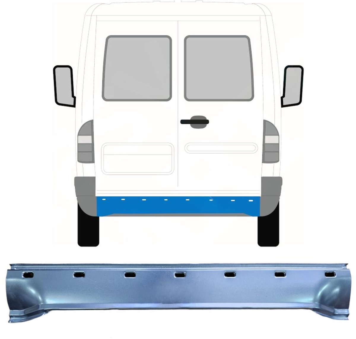 Achterste reparatiepaneel voor Mercedes Sprinter 1995-2006